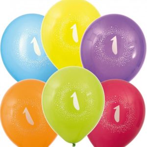 Ballonger 6-pack 1 år - Hisab Joker