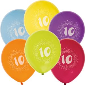 Ballonger 6-pack 10 år - Hisab Joker
