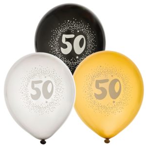 Ballonger 6-pack 50 år - Hisab Joker