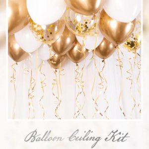 Balloon ceiling kit - ballonghav guld/krom - Ballongkungen