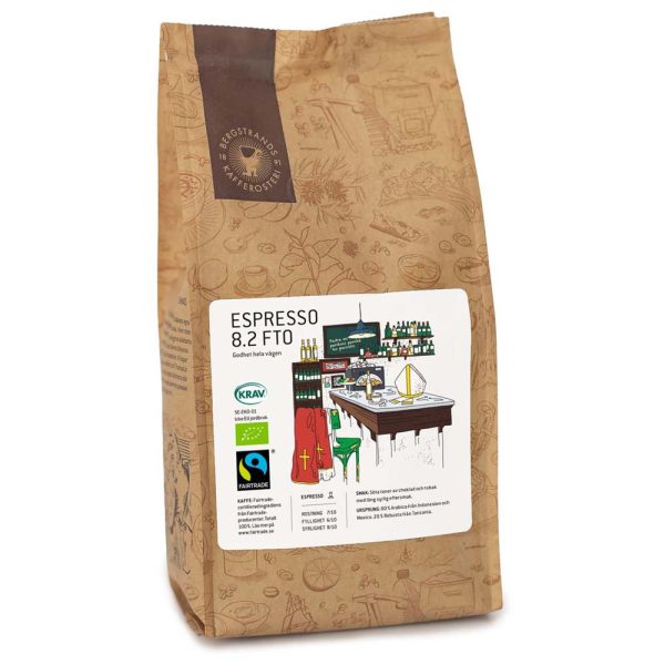 Bergstrands fair trade eko 1kg espressobönor - Bergstrands kaffe