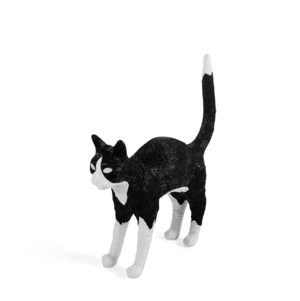 Cat lamp fenix black and white - SELETTI