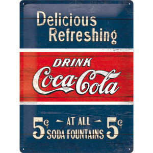 Coca cola delicious ref. Skylt 30x40cm - OD PROFILE AB