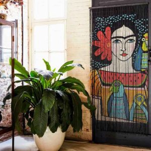 Draperi Bambu Frida Kahlo Illustration - kitchkitchen