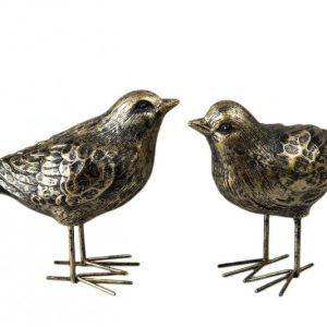 Fågel brun/guld - Alot Decoration