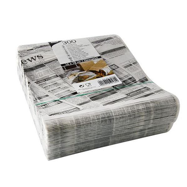 Hamburgerficka Newsprint 300 st - Papstar