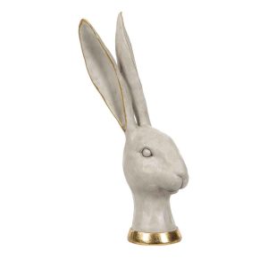 Hare huvud Vit/guld Large - Alot Dekoration