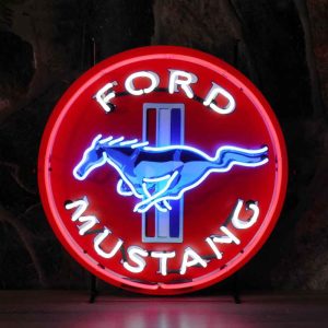 Neonskylt Ford Mustang med bakgrund - JOLINA HOLLAND