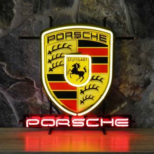 Neonskylt Porsche med bakgrund - JOLINA HOLLAND