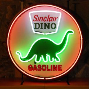 Neonskylt Sinclair Dino med bakgrund - JOLINA HOLLAND
