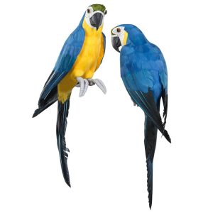 Papegoja sittandes blå 43 cm - Alot Dekoration