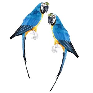 Papegoja sittandes blå 64 cm - Alot Dekoration