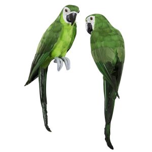 Papegoja sittandes grön 43 cm - Alot Dekoration