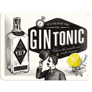 Skylt gin & tonic 15x20 cm - OD PROFILE AB