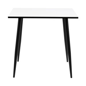 ACT NORDIC Fyrkantigt Wilma matbord - vit melamin och svart metall - Act Nordic