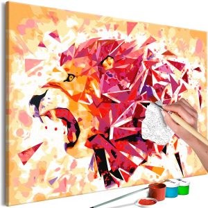 ARTGEIST DIY dukm&aring;lning - Abstract Lion 60x40 - Artgeist