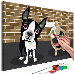 ARTGEIST DIY dukm&aring;lning - Cute Dogs 60x40 - Artgeist
