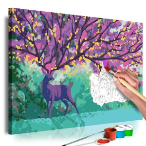 ARTGEIST DIY dukm&aring;lning - Purple Deer 60x40 - Artgeist