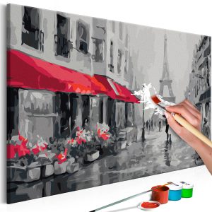 ARTGEIST DIY dukm&aring;lning - Rainy Paris 60x40 - Artgeist