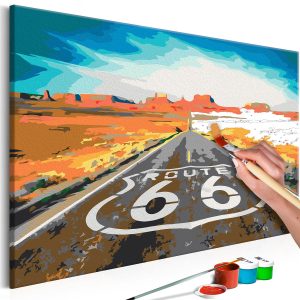 ARTGEIST DIY dukm&aring;lning - Route 66 60x40 - Artgeist