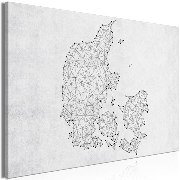 ARTGEIST Danmarkskarta Bild - Geometric Land - Artgeist