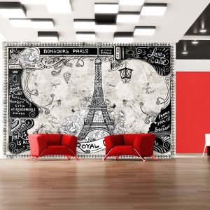 ARTGEIST - Fototapet i retrostil och Paris-tema - Flera storlekar 100x70 - Artgeist