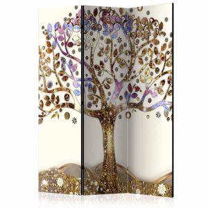 ARTGEIST Golden Tree rumsavdelare - flerf&auml;rgat tryck - Artgeist