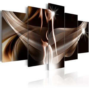 ARTGEIST Wave of Sensuality - Abstrakt bild med ljusv&aring;gor tryckta p&aring; duk - Flera storlekar 100x50 - Artgeist