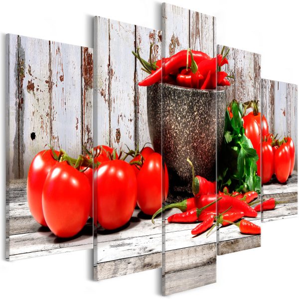 ARTGEIST bild tryckt p&aring; duk - Red Vegetables