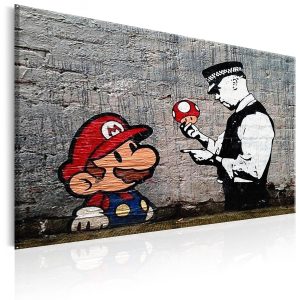 Artgeist Bild - Mario and Cop by Banksy
