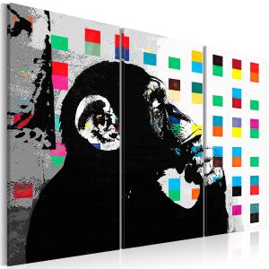 Artgeist bild - The Thinker Monkey av Banksy