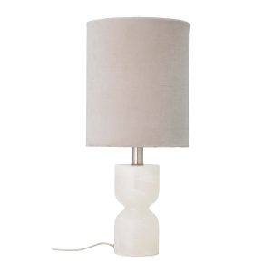BLOOMINGVILLE bordslampa - naturlig bomull och vit alabaster - Bloomingville