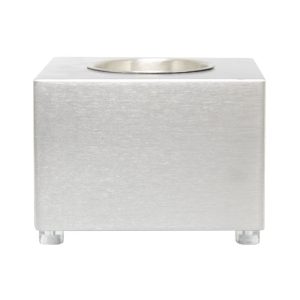 Elegant Cube etanolkamin i rostfritt stål - CACH Fire