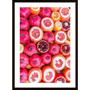 Fruits In Red Poster - Hambedo