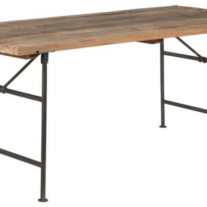 IB LAURSEN Plankbord - Naturligt F&auml;rgat Tr&auml; med Metallram
