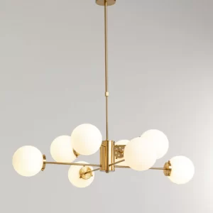 KARE DESIGN Heavenly Gold taklampa - vitt glas och m&auml;ssing st&aring;l - Kare Design