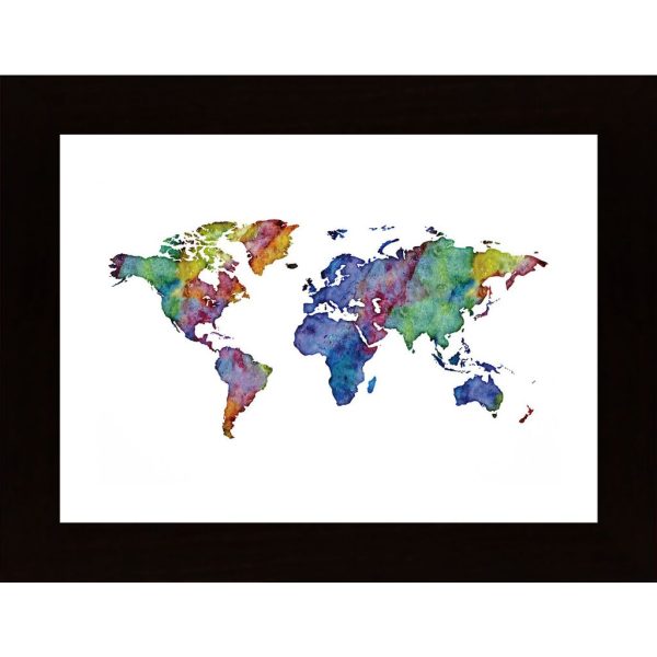 Watercolor World Map Poster - Hambedo